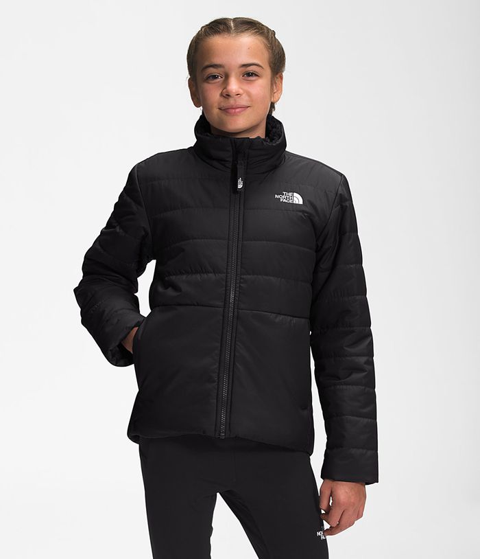 The North Face Jas Meisjes Reversible Mossbud Swirl LOAV63825 - Zwart